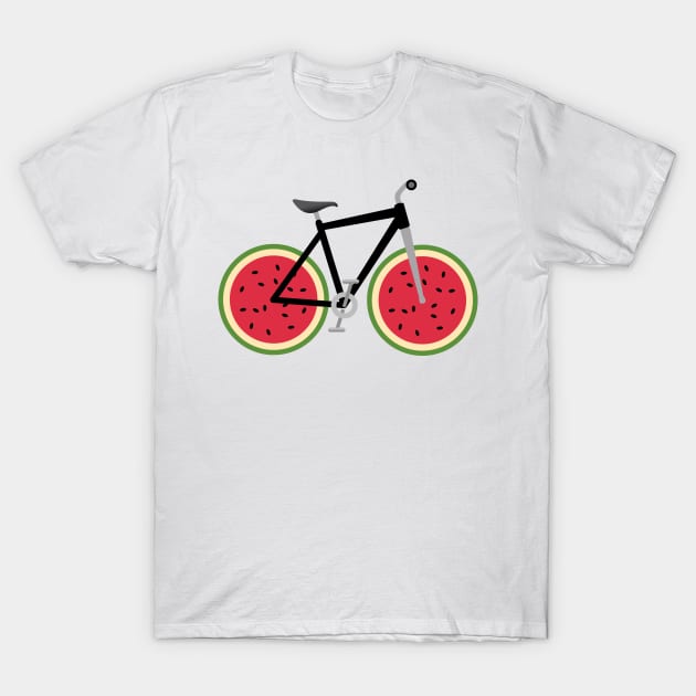 Sweet Summer Watermelon Wheels Bike T-Shirt by 4U2NV-LDN